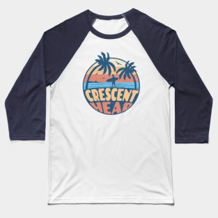 Vintage Surfing Crescent Head, Australia // Retro Summer Vibes // Grunge Surfer Sunset Baseball T-Shirt